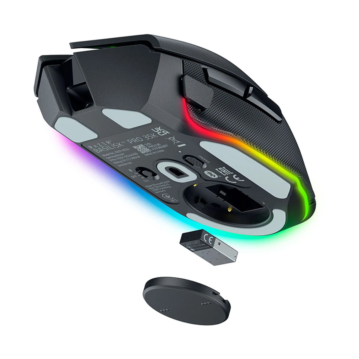 Razer Basilisk V3 Pro 35K Optical RGB Wireless Gaming Mouse (Black, HyperSpeed Wireless, 35K DPI) - RZ01-05240100-R3G1 view 3