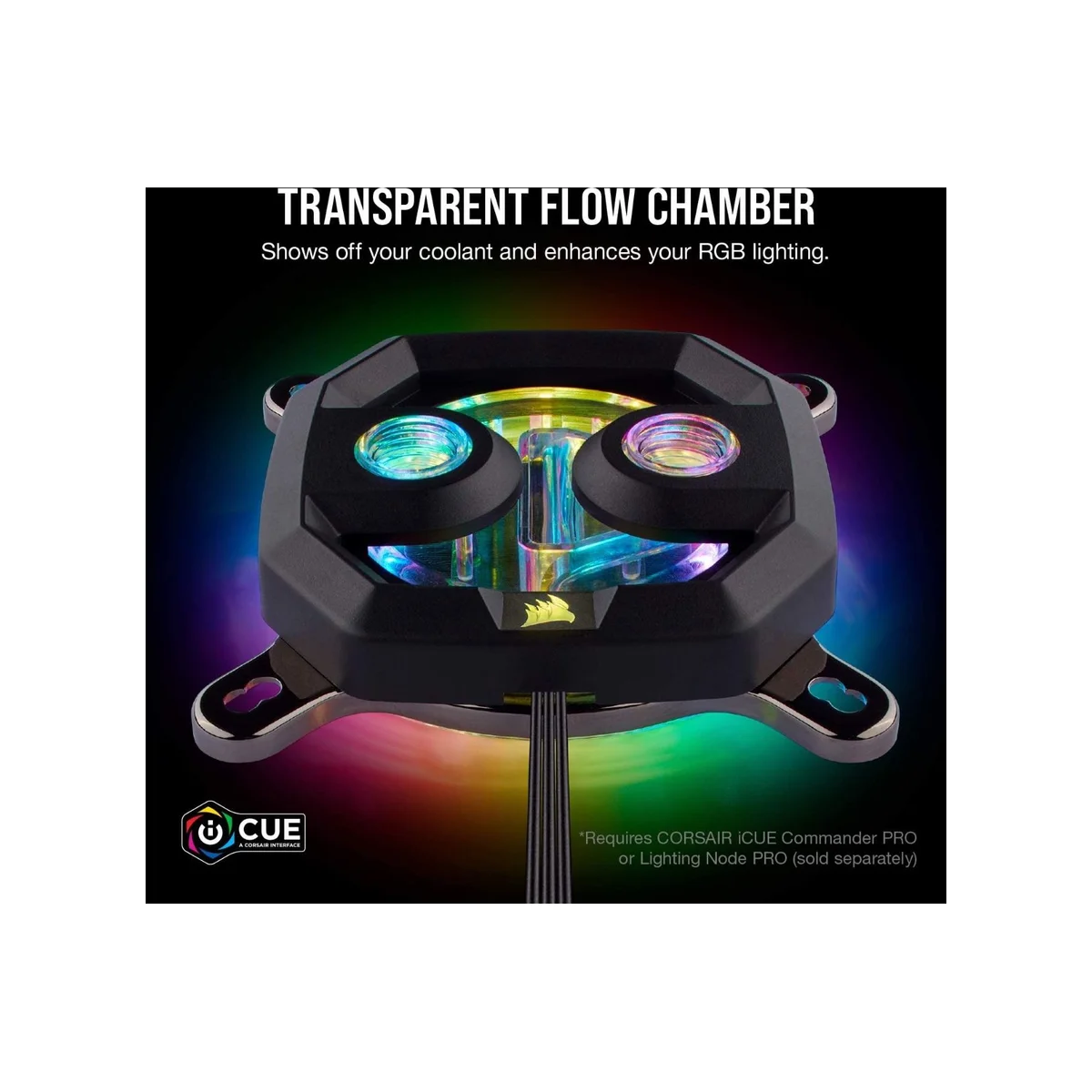 CORSAIR Hydro X Series XC7 RGB CPU Water Block (Black, RGB, Nickel-Plated Copper) - CX-9010004-WW view 8