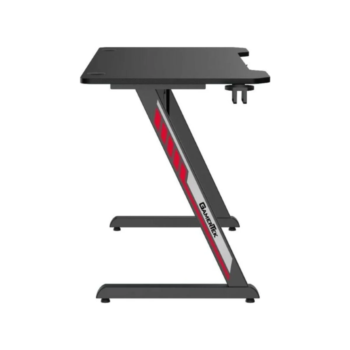 GAMEMAX GamerTek Z-Desk Gaming Desk with Headset & Cup Holder (120x60cm, Black) - GamerTek-Z-Desk-BLK view 3