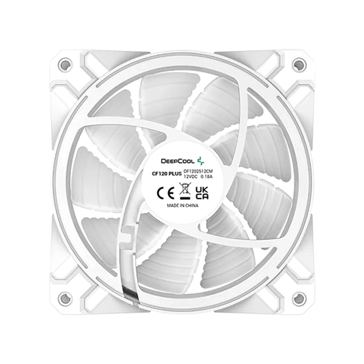 DeepCool CF120 Plus 3 Pack RGB 120mm Fan - White - DP-F12-AR-CF120P-WH-3P view 3