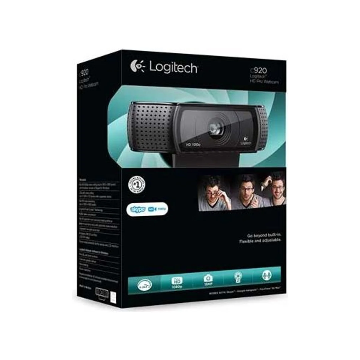 Logitech C920 Full HD 1080p Webcam with Stereo Audio - Black (1080p, Autofocus, Stereo Mics) - 960-001055 view 4