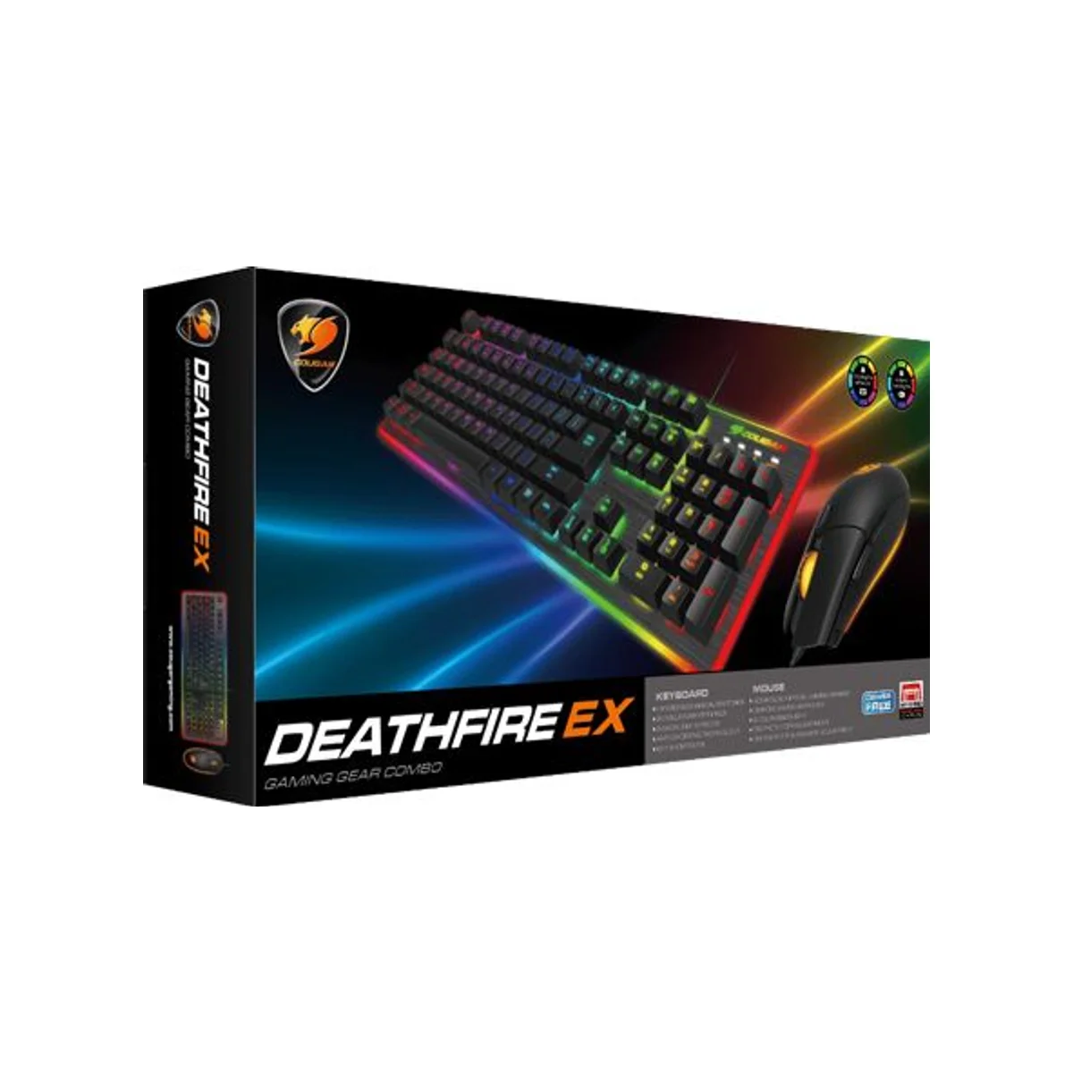 COUGAR Deathfire EX Gaming RGB Keyboard and Mice Combo (Hybrid Mechanical, 19-Key Rollover, 8-Color RGB, 2000 DPI) - CG-DK-DEATHFIRE-BLK view 6