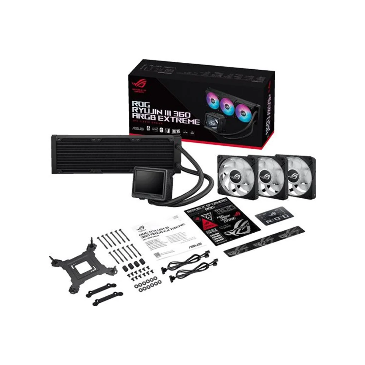 ASUS ROG Ryujin III 360 ARGB Extreme AIO Liquid CPU Cooler - Black - 90RC0131-M0EAY0 view 7