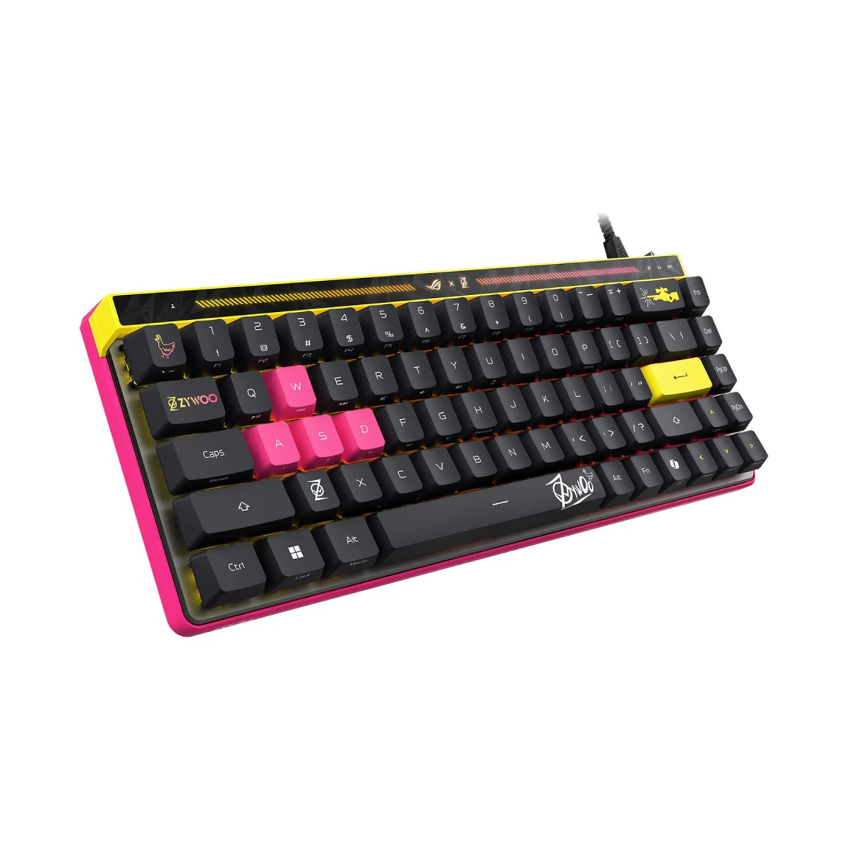 ASUS ROG Falchion Ace HFX ZywOo Edition Wired 65% RGB Gaming Keyboard - Black | 90MP04KE-BKUA20 view 2