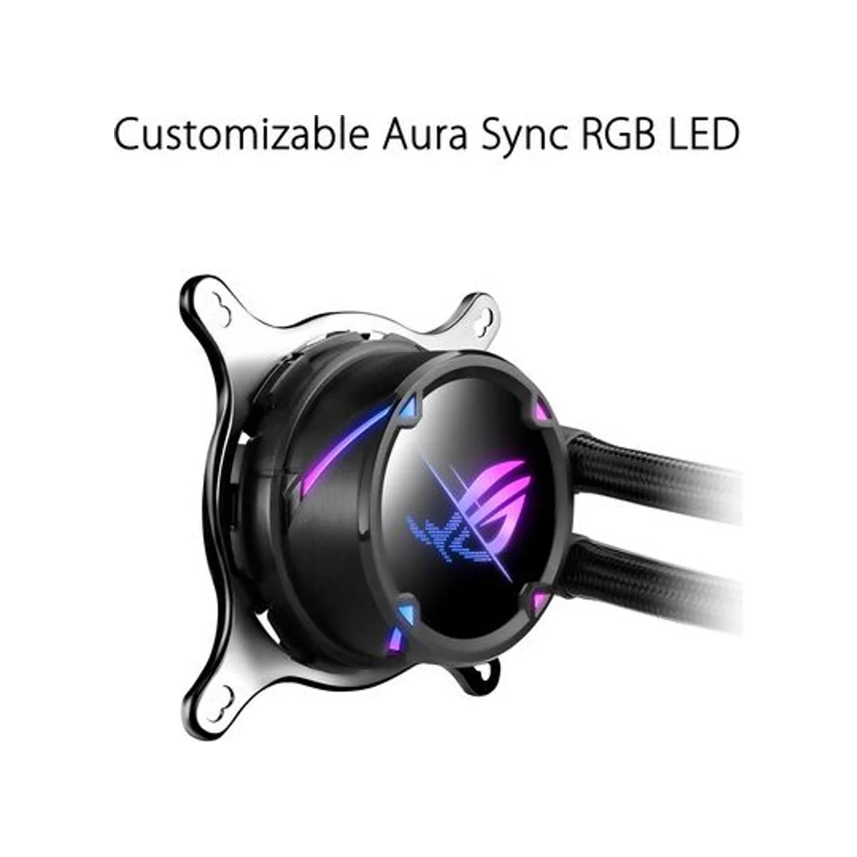 ASUS ROG Strix LC II 240 ARGB Liquid CPU Cooler - Black (240mm Radiator, 2x 120mm ARGB Fans, 2500 RPM) - 90RC00E1-M0UAY0 view 4