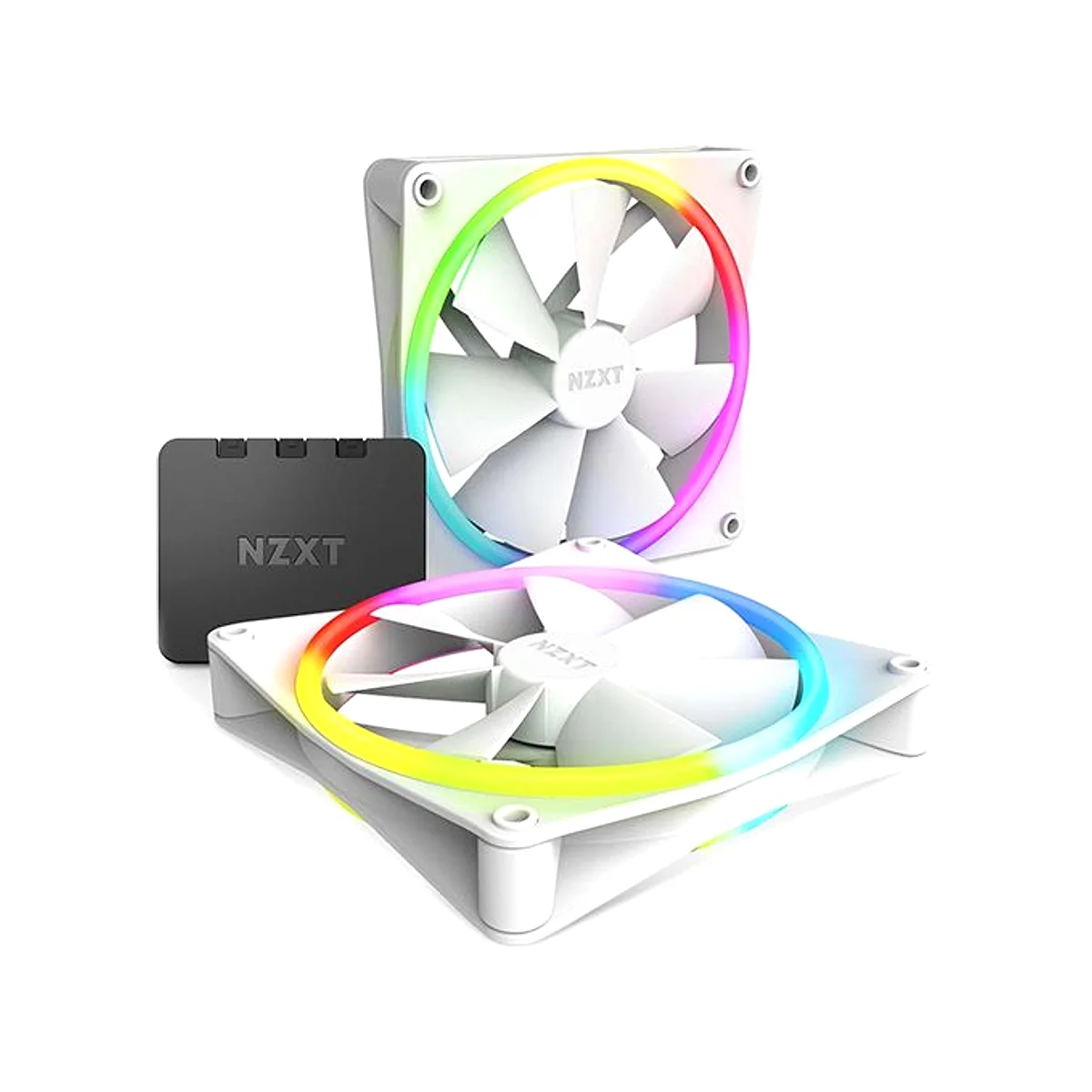 NZXT F140 RGB 140mm Double Pack Fan - White - RF-D14DF-W1