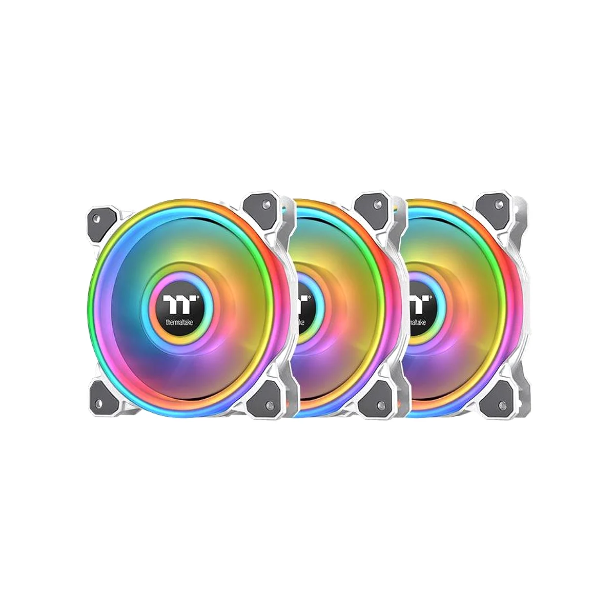 Thermaltake Riing Quad 14 RGB Radiator Fan TT Premium Edition 3 Pack - White (Controller included)