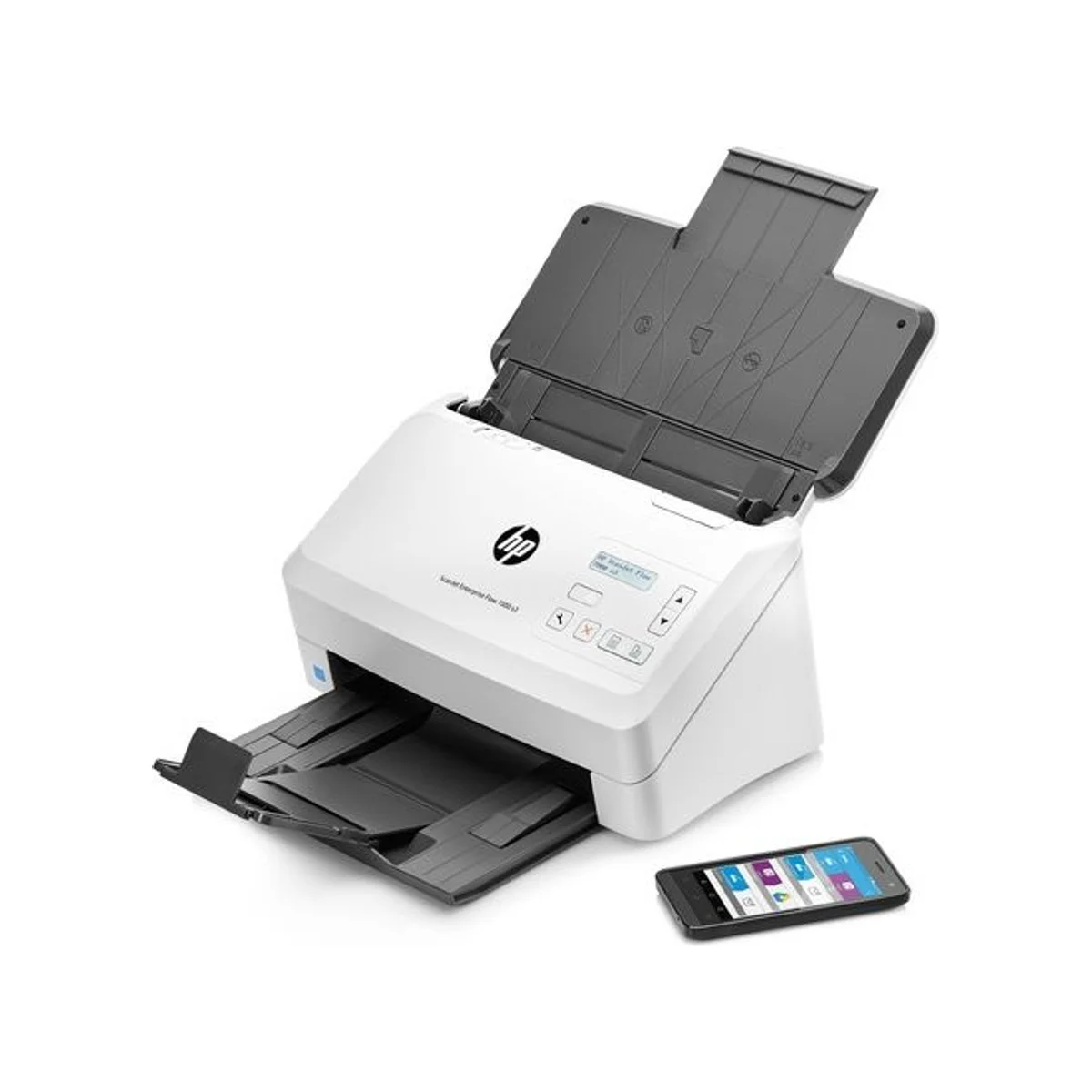 HP Scanjet Enterprise Flow 7000 s3 Sheet-Feed Document Scanner (White) (Key Specs: White, 75 ppm, 600 dpi, 8.5" x 122") - L2757A view 2