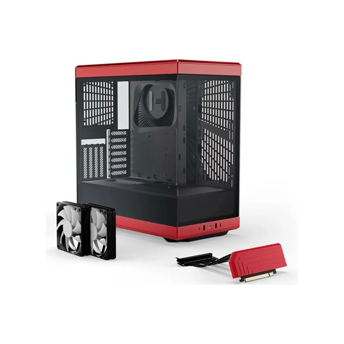 HYTE Y40 Mid-Tower S-Tier Aesthetic Case - Black/Red - CS-HYTE-Y40-BR view 2