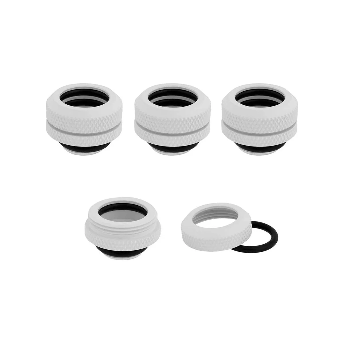 CORSAIR Hydro X Series XF Hardline 14mm OD Fitting Four Pack - White - CX-9052013-WW