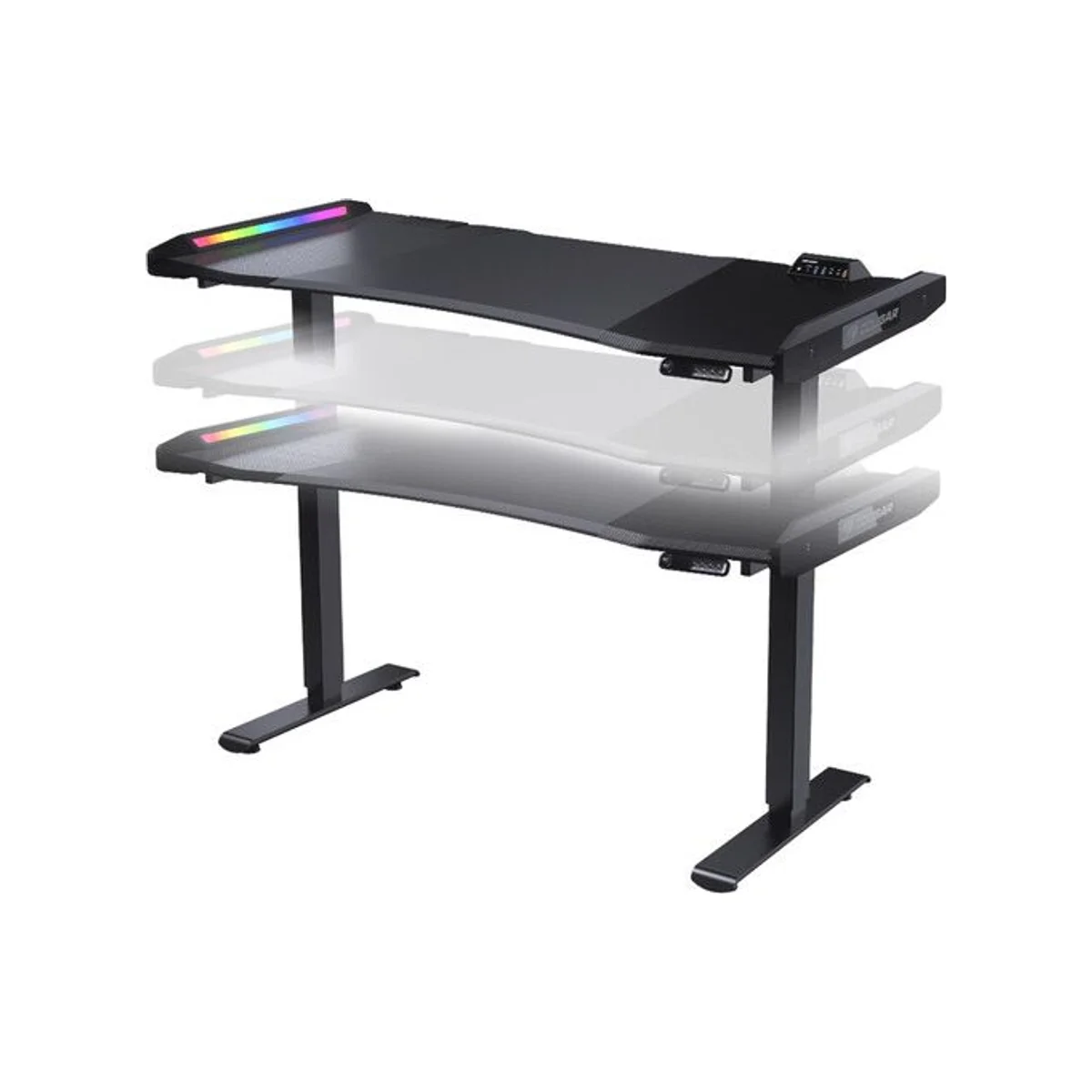 COUGAR E-MARS RGB Electrical Gaming Desk - Black (1531mm Wide, 700-1150mm Height Adjustable) - 3M1503SB.0005 view 7