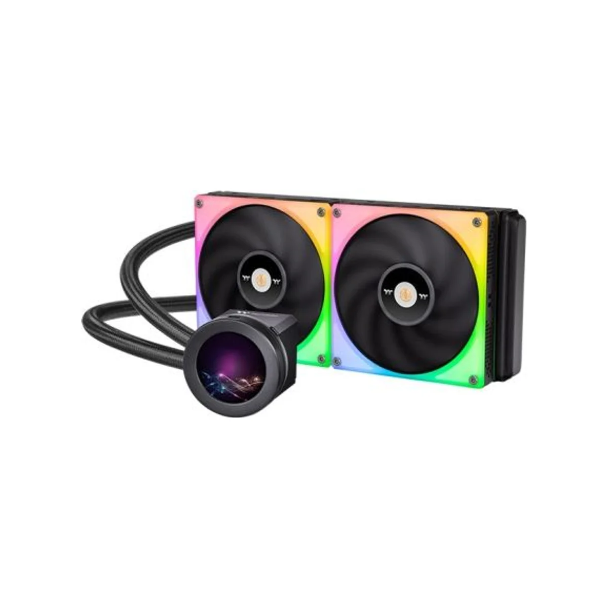 Thermaltake TOUGHLIQUID Ultra 280 RGB AIO CPU Liquid Cooler (140mm Fans, 2.1" LCD Display, Copper Base) - CL-W371-PL14SW-A
