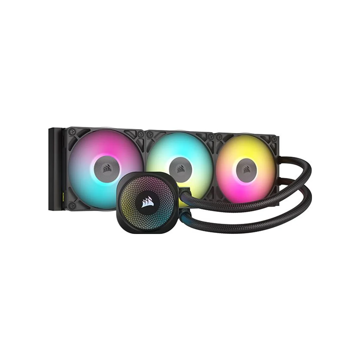 CORSAIR iCUE LINK TITAN 360 RX RGB CPU Liquid Cooler (Black, 360mm Radiator, 3x 120mm RGB Fans) - CW-9061018-WW