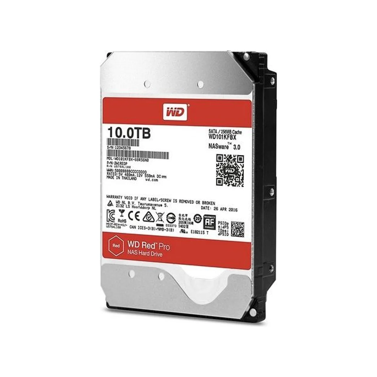 Western Digital WD Red Pro 10TB 7200RPM 512MB Cache SATA 6Gb/s 3.5" NAS HDD – WD101KFBX