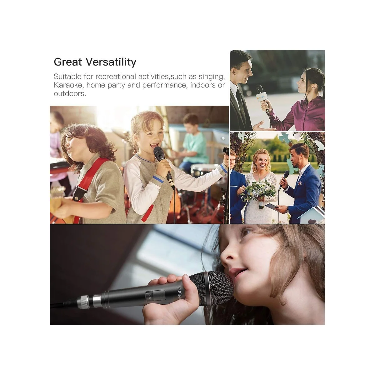 FIFINE Dynamic Vocal Microphone for Speaker (Cardioid, 50-18kHz, -50.6dB) - PRESENTATION-K6 view 6