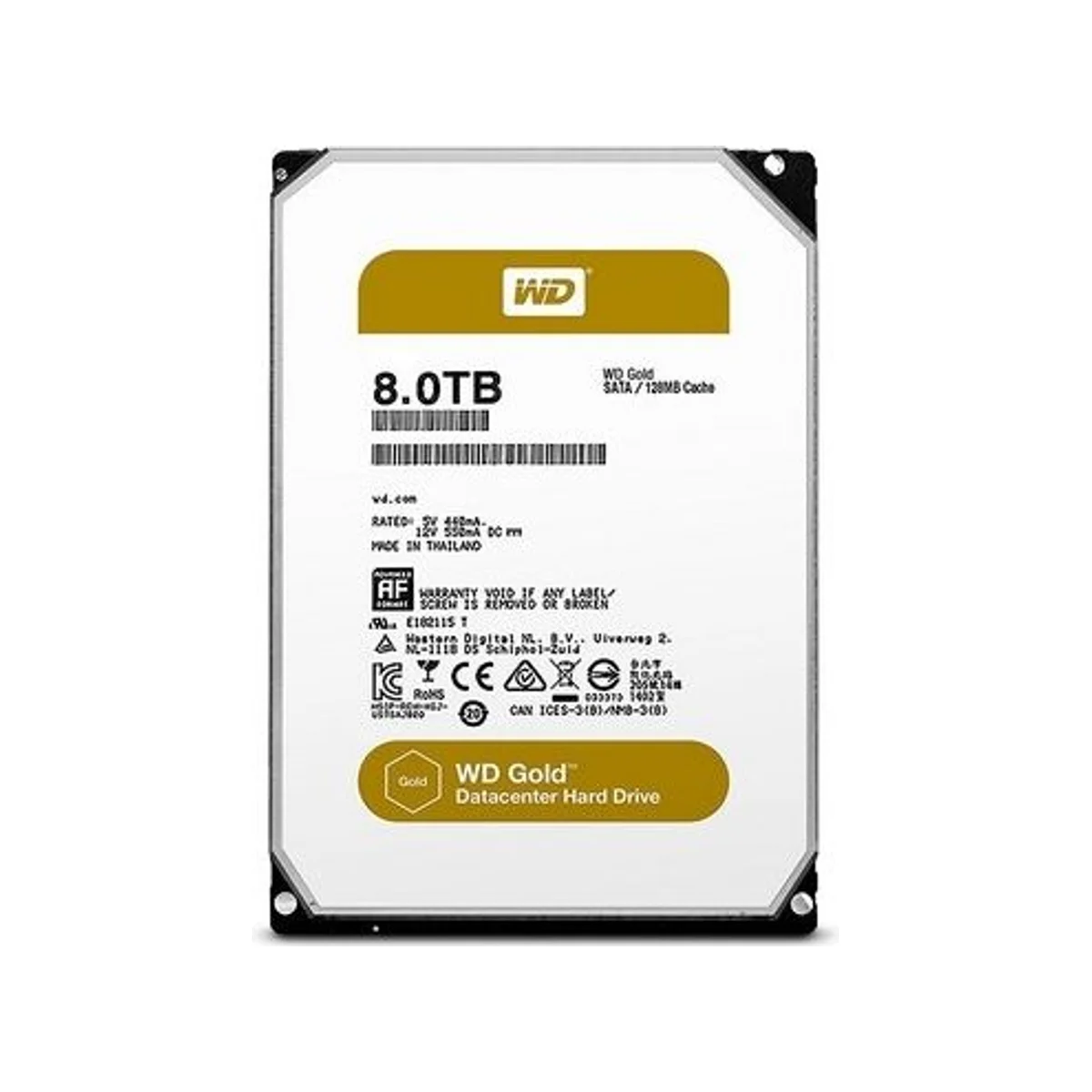 Western Digital Gold 8TB 7200RPM 128MB Cache SATA 6Gb/s 3.5" Enterprise HDD – WD8002FRYZ view 2