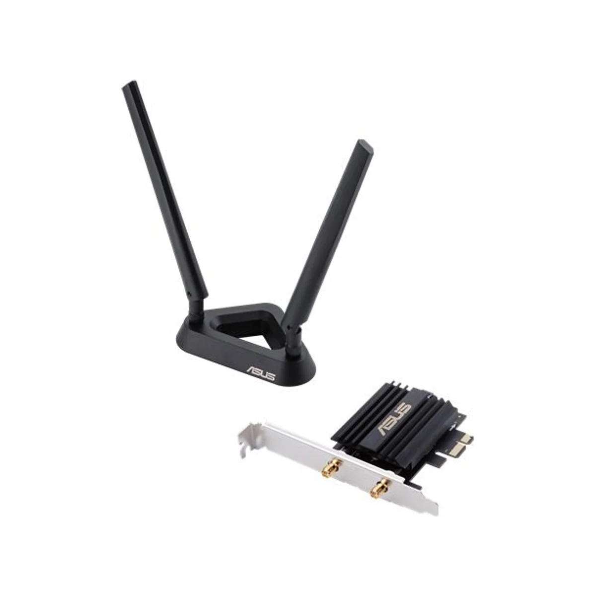 ASUS PCE-AX58BT AX3000 Dual Band WiFi 6 & Bluetooth 5.0 PCIe Adapter with 2 External Antennas - Black - 90IG0610-MO0R00