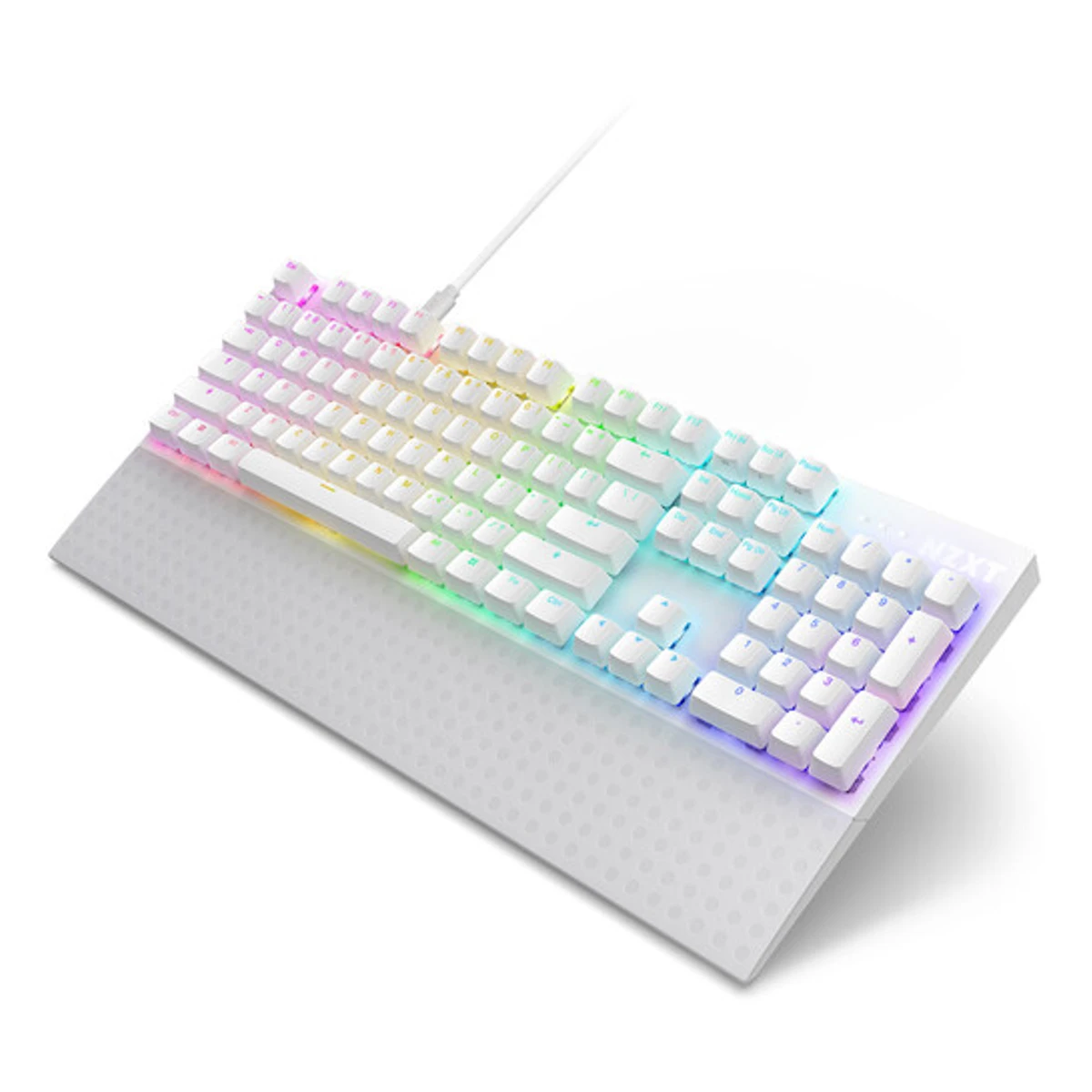 NZXT Function 2 Full-Size RGB Gaming Keyboard - White | KB-001NW-US view 4