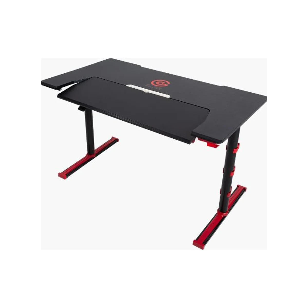 TWISTED MINDS GDTS-4 Gaming Desk - Red (Adjustable Height, RGB Lighting, Inclined Platform) - GDTS-4-1565-Red