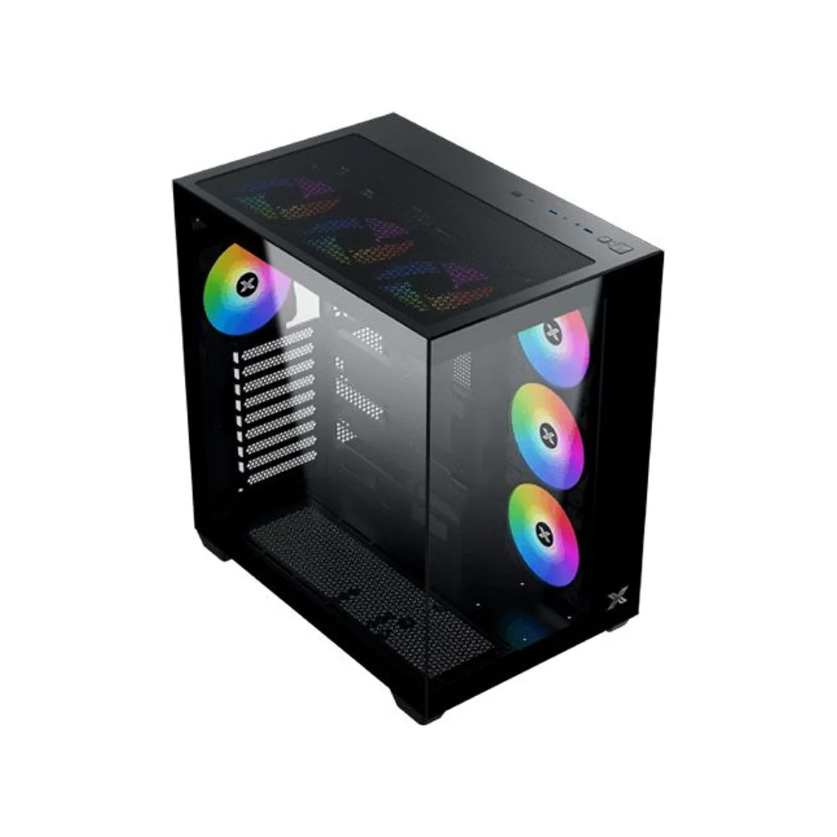 Xigmatek Aqua V Air Tempered Glass ARGB Mid-Tower Gaming Case - Black - EN45820 view 2
