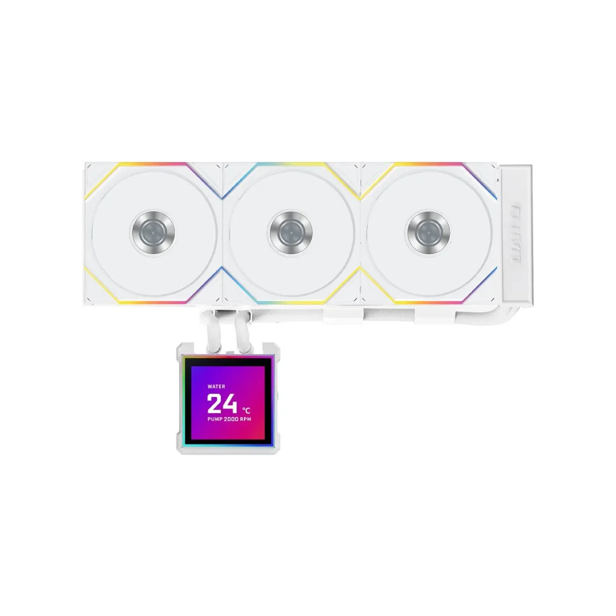 Lian Li HydroShift II LCD-S 360TL White AIO CPU Liquid Cooler (360mm Radiator, LCD Display, RGB) - G89.GHS2LCDS36TW.00 view 2