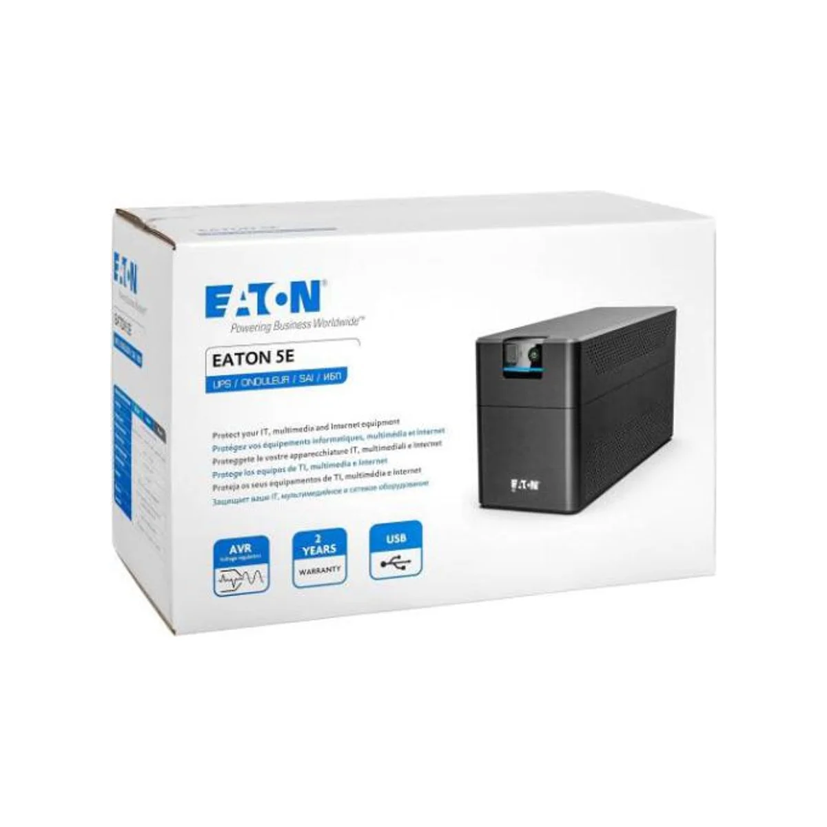 EATON 5E Gen2 USB UPS 900VA Tower (Black, 5E900UI) view 3