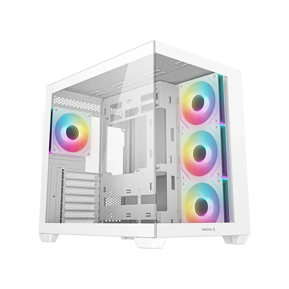 DeepCool CG530 4F Tempered Glass Mid-Tower Gaming Case - White - R-CG530-WHADA4-G-1