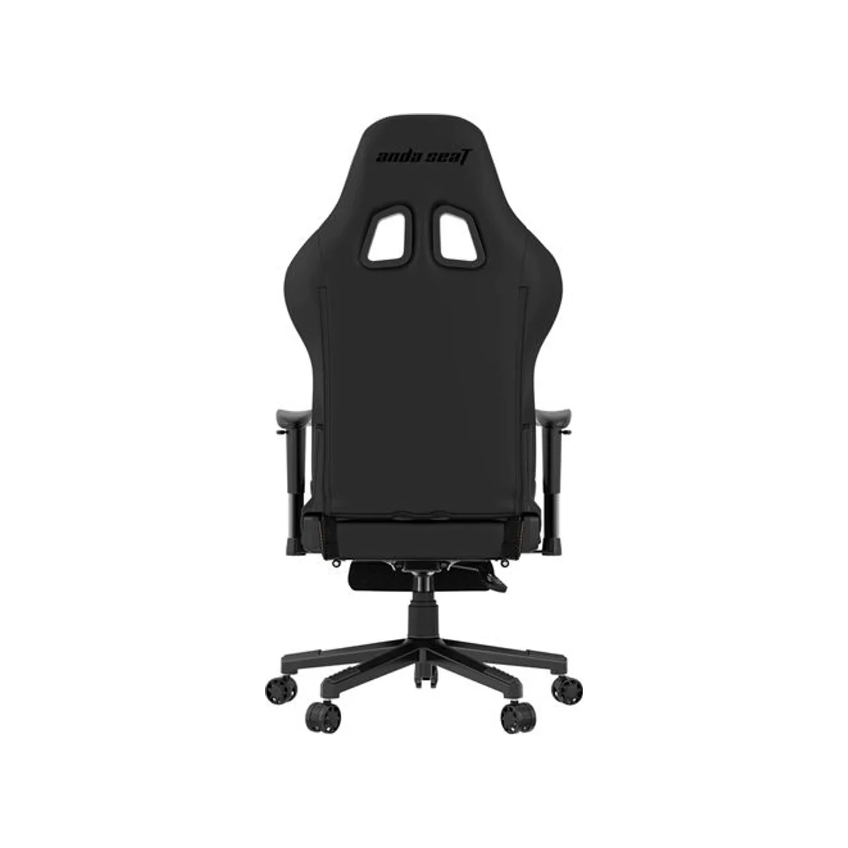 ANDASEAT Jungle 2 Series Gaming Chair with Footrest - Black (PVC Linen Fabric, 150KG Capacity, Ergonomic Design) - AD5T-03-B-PVF view 5