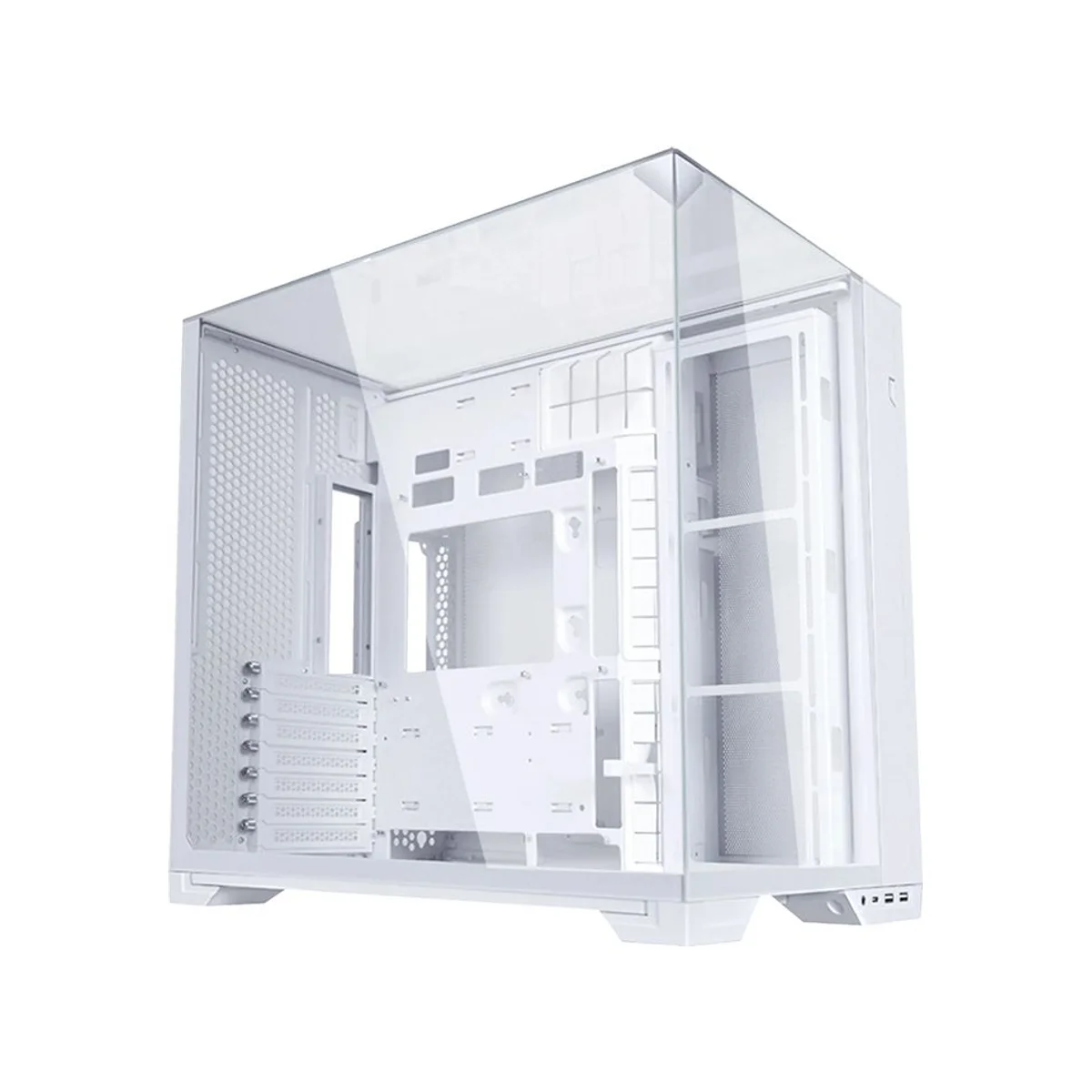 Lian Li O11 Compact Tempered Glass Dual-chamber Vision ATX Gaming Case - White - 011VPW