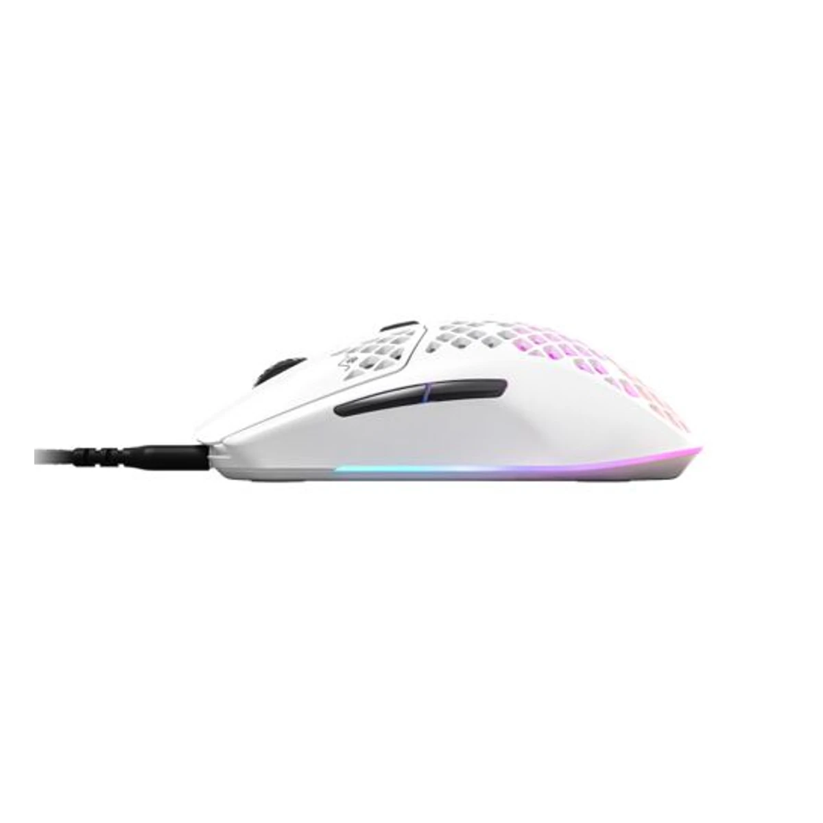 SteelSeries Aerox 3 (2022) Ultra Lightweight Wired Gaming Mouse - Snow - 59g, TrueMove Core Sensor, IP54 Rated - 62603 view 3