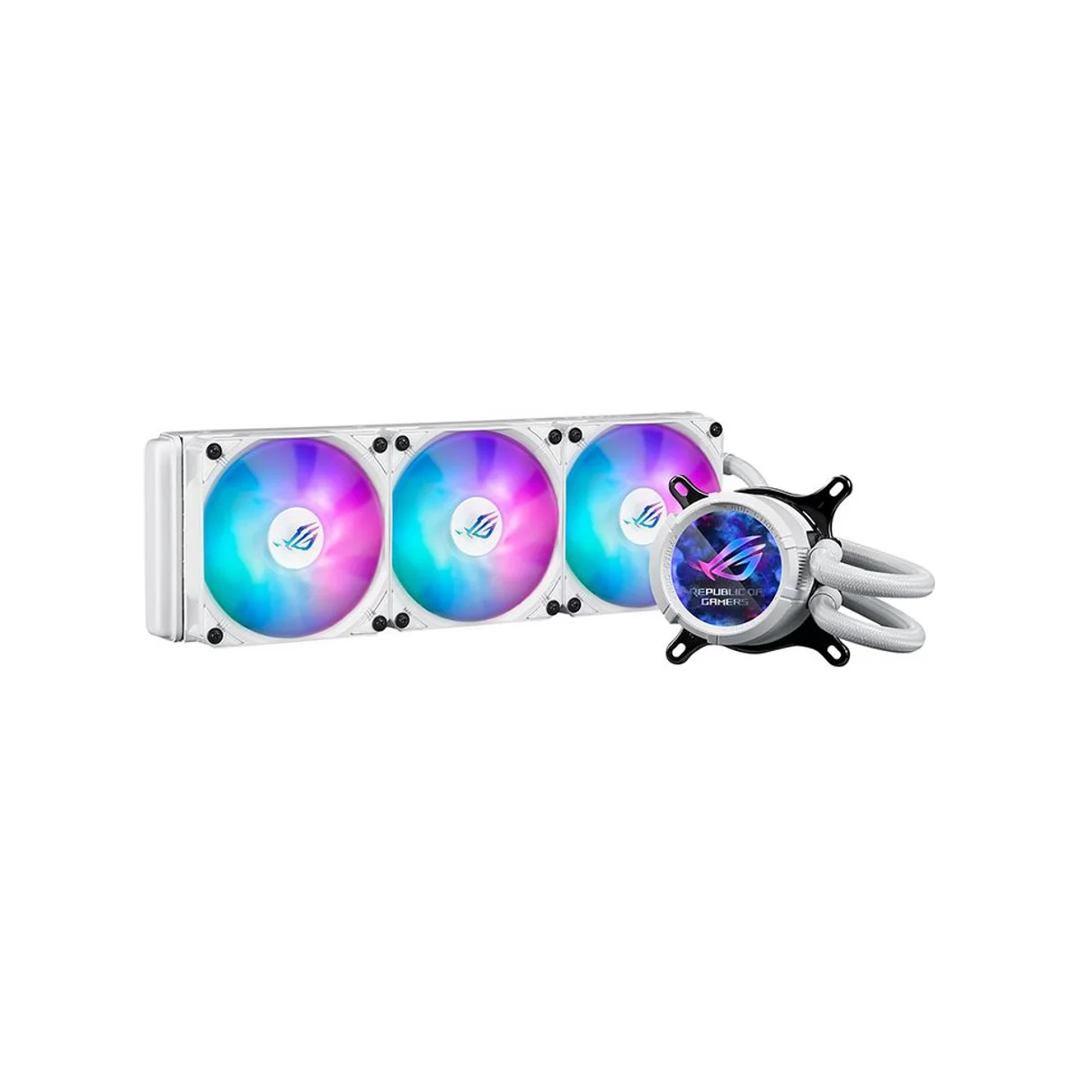 ASUS ROG STRIX LC III LCD 360mm ARGB CPU Liquid Cooler - White - 90RC00W2-M0UAY0