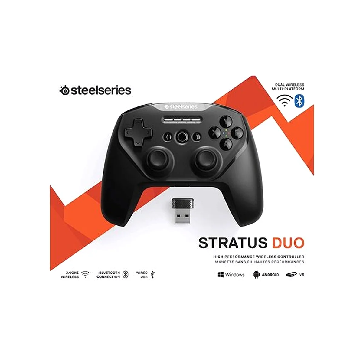 SteelSeries Stratus Duo Wireless Gaming Controller for Android, Windows, and VR (2.4GHz, Bluetooth, USB) - 69075 view 8