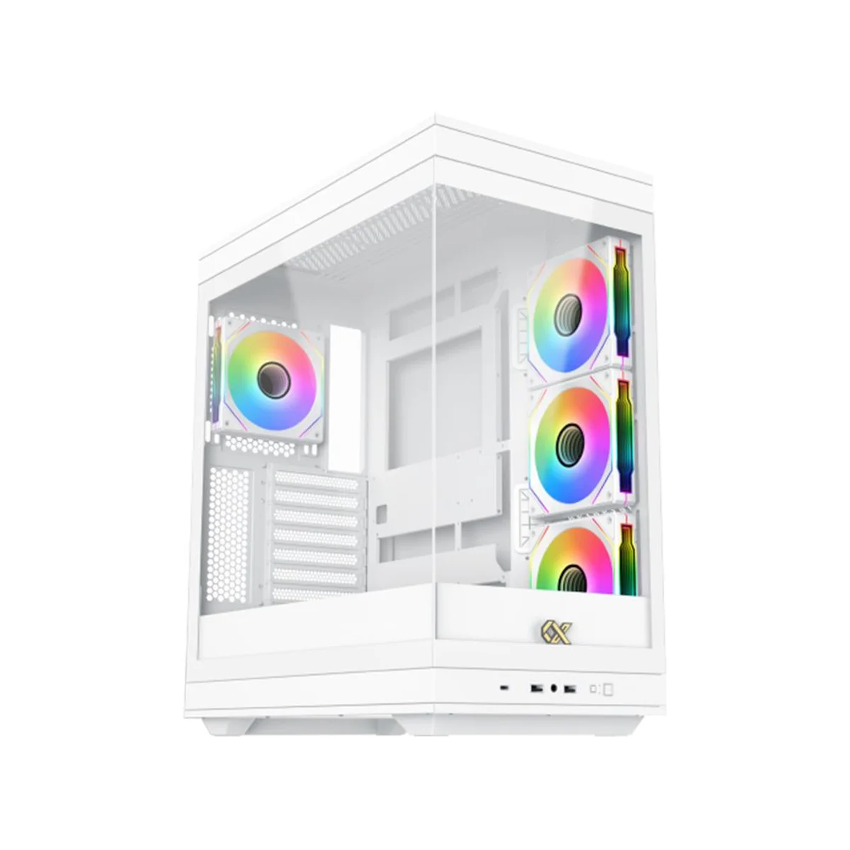 Xigmatek Meta Tempered Glass E-ATX Gaming Case - White - EN45073