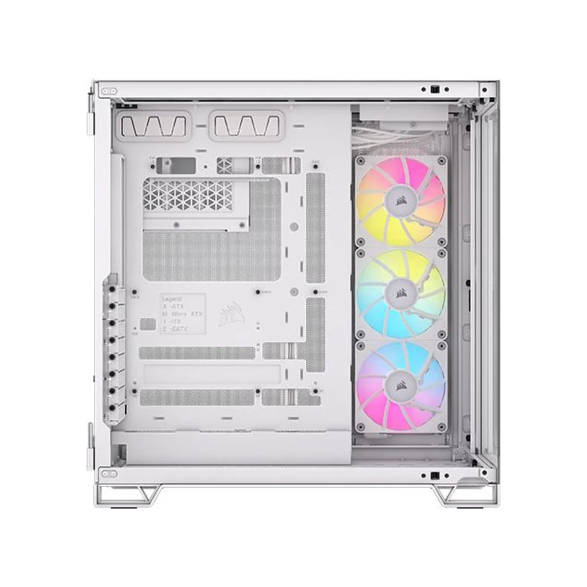 Corsair 6500X Dual Chamber RGB Gaming Case - White - CC-9011270-WW view 4