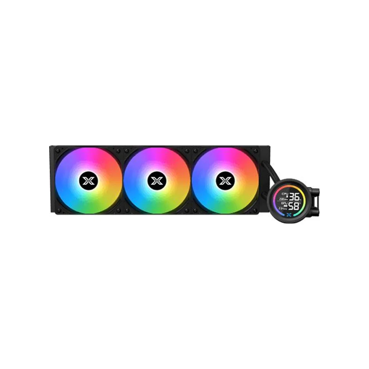 XIGMATEK LK 360 Digital LCD ARGB AIO PWM CPU Liquid Cooler - Black - EN45905
