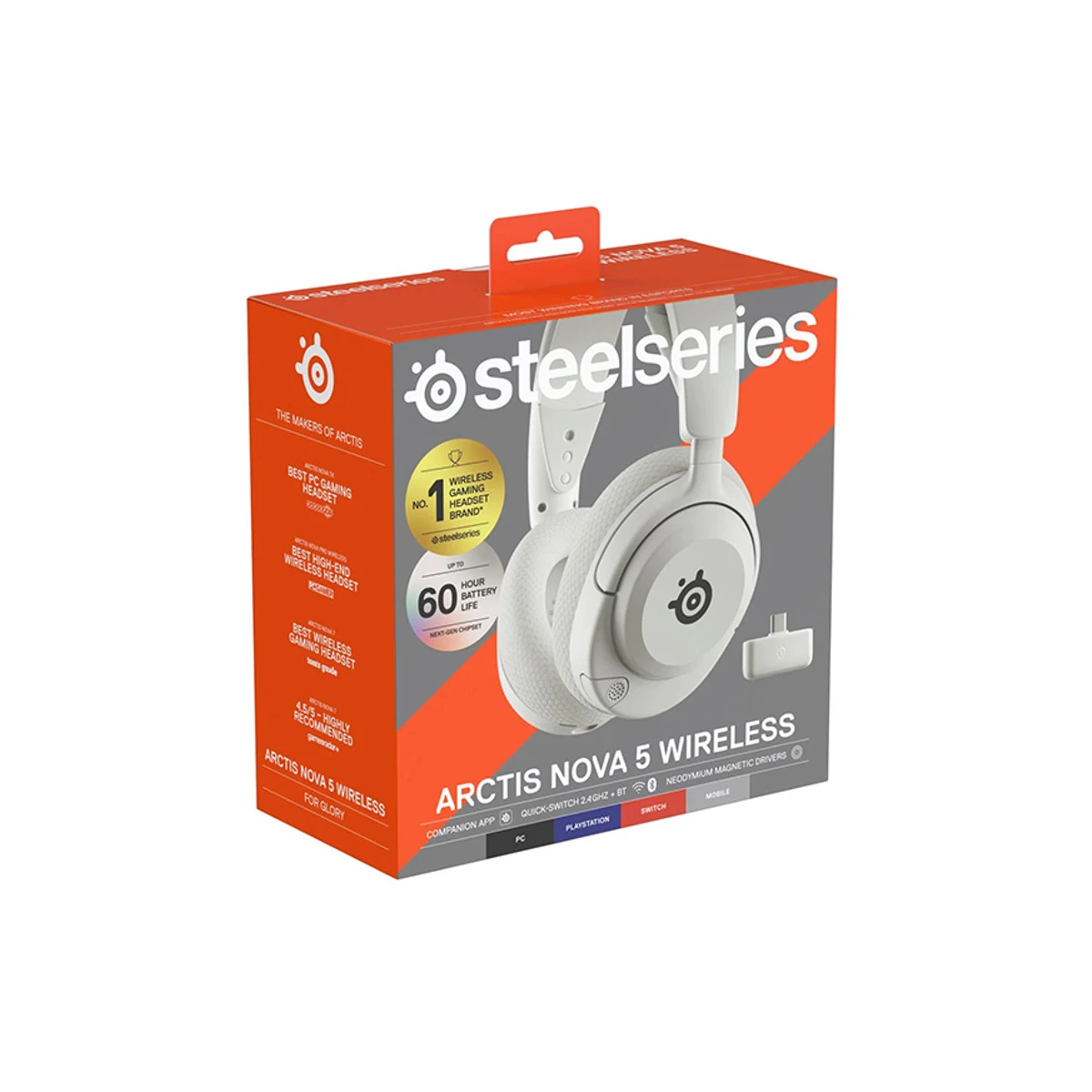 STEELSERIES Arctis Nova 5 Wireless 7.1 Gaming Headset - White | 61671 view 5