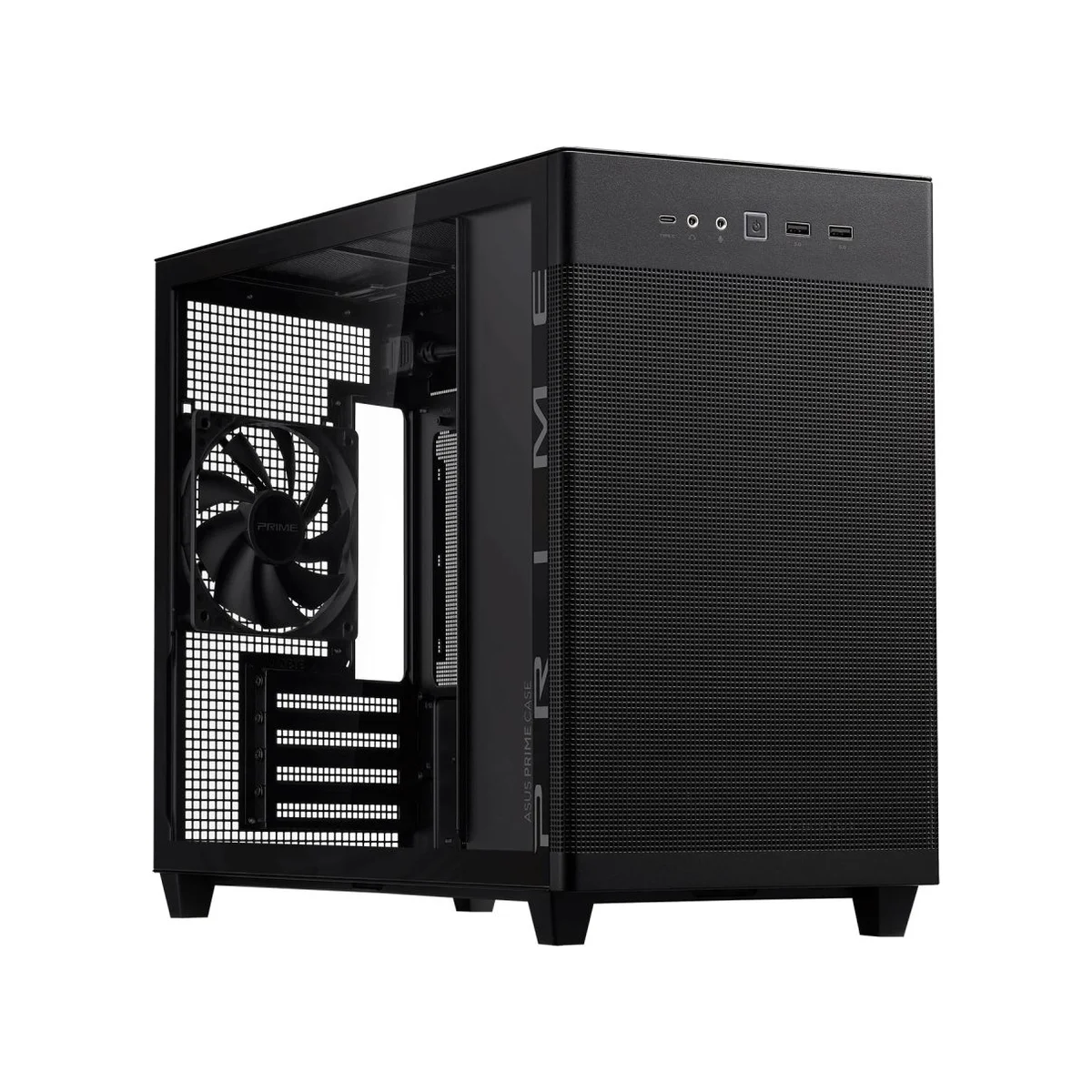 Asus Prime AP201 Tempered Glass Micro-ATX Gaming Case - Black - 90DC00G0-B39010