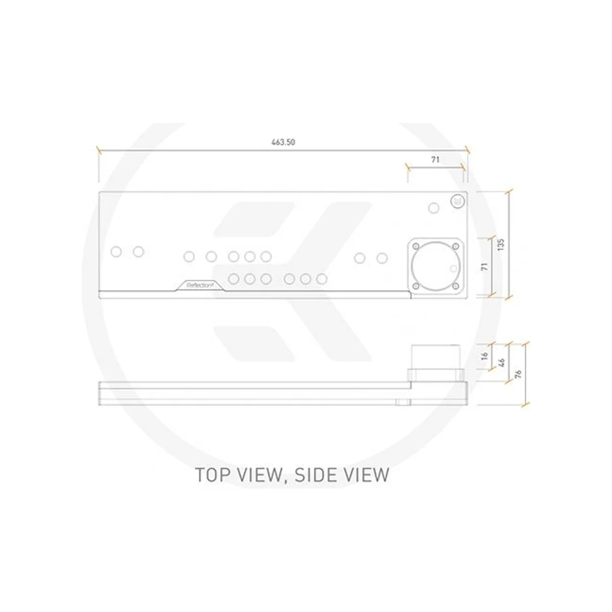 EKWB EK-Quantum Reflection² 7000D D5 PWM D-RGB - Plexi Distribution Plate - 3831109897423 view 4