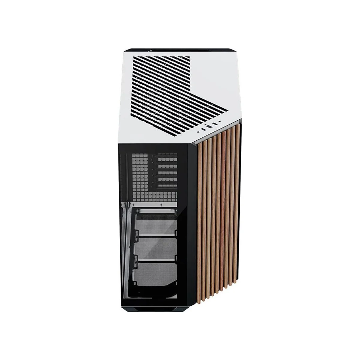 APNX V1 Dual-chamber Mid-Tower Gaming Case - Black/White - APCM-VI01103.M1 view 2