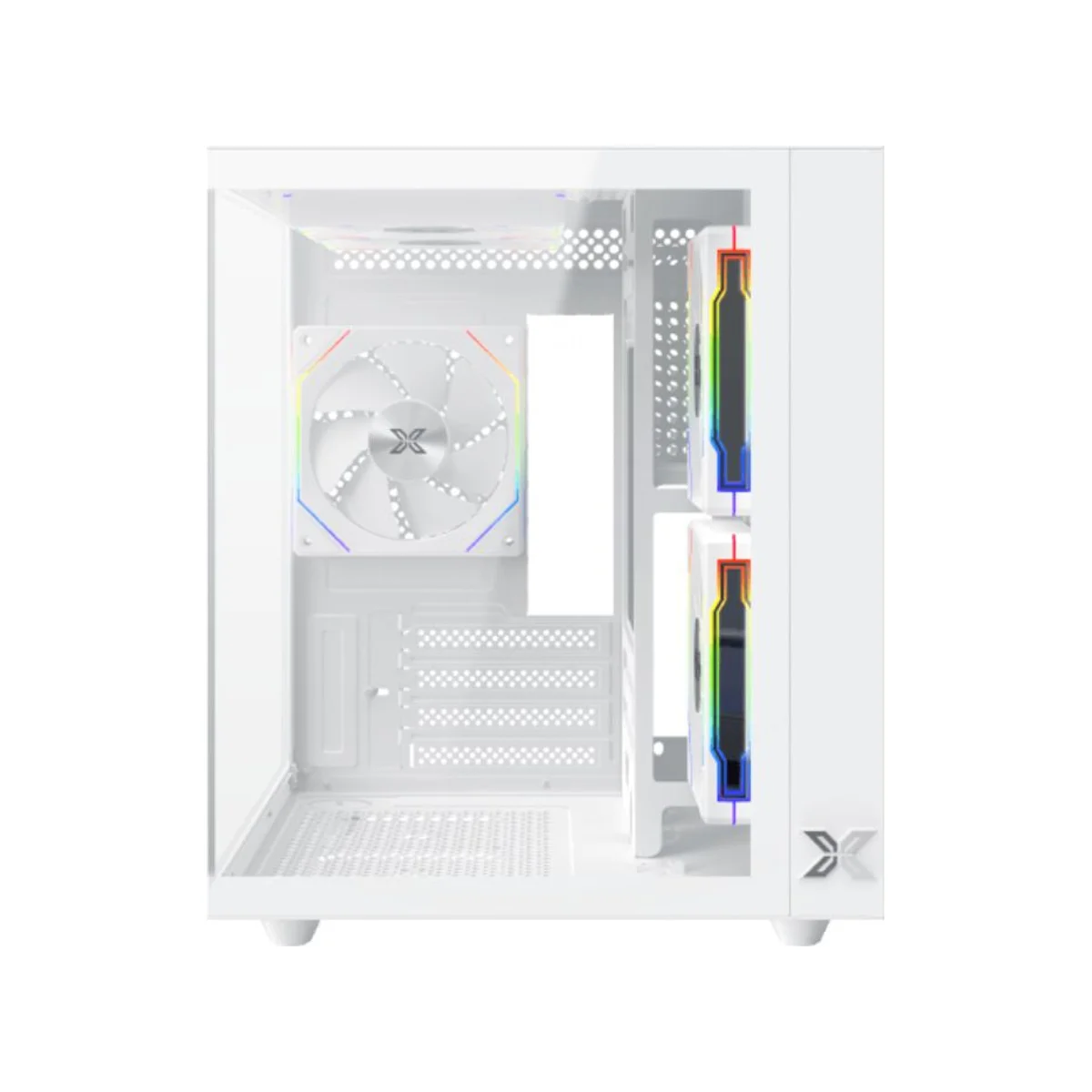 Xigmatek Aqua M Lite Tempered Glass Micro-ATX Gaming Case - White - EN44427 view 2