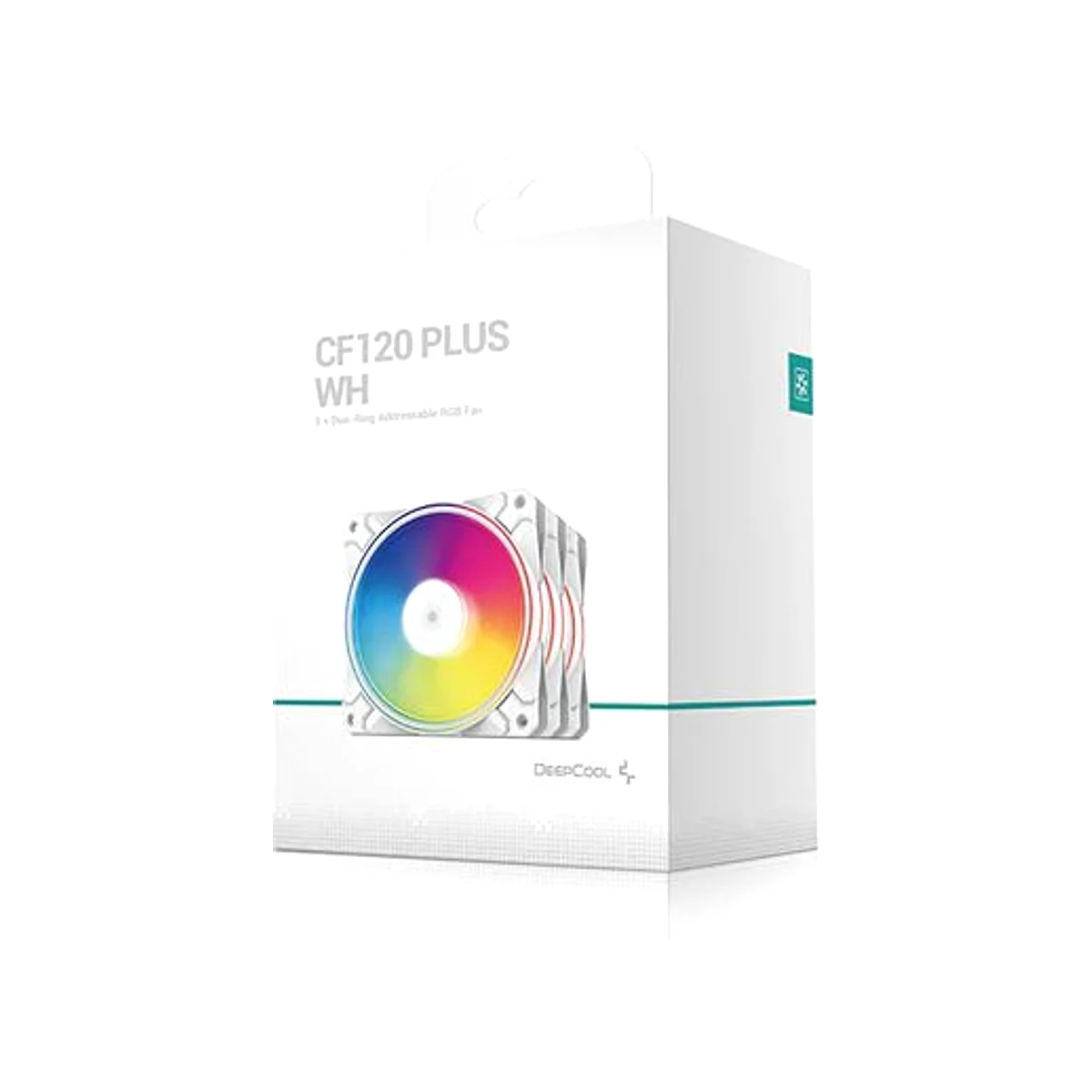 DeepCool CF120 Plus 3 Pack RGB 120mm Fan - White - DP-F12-AR-CF120P-WH-3P view 5