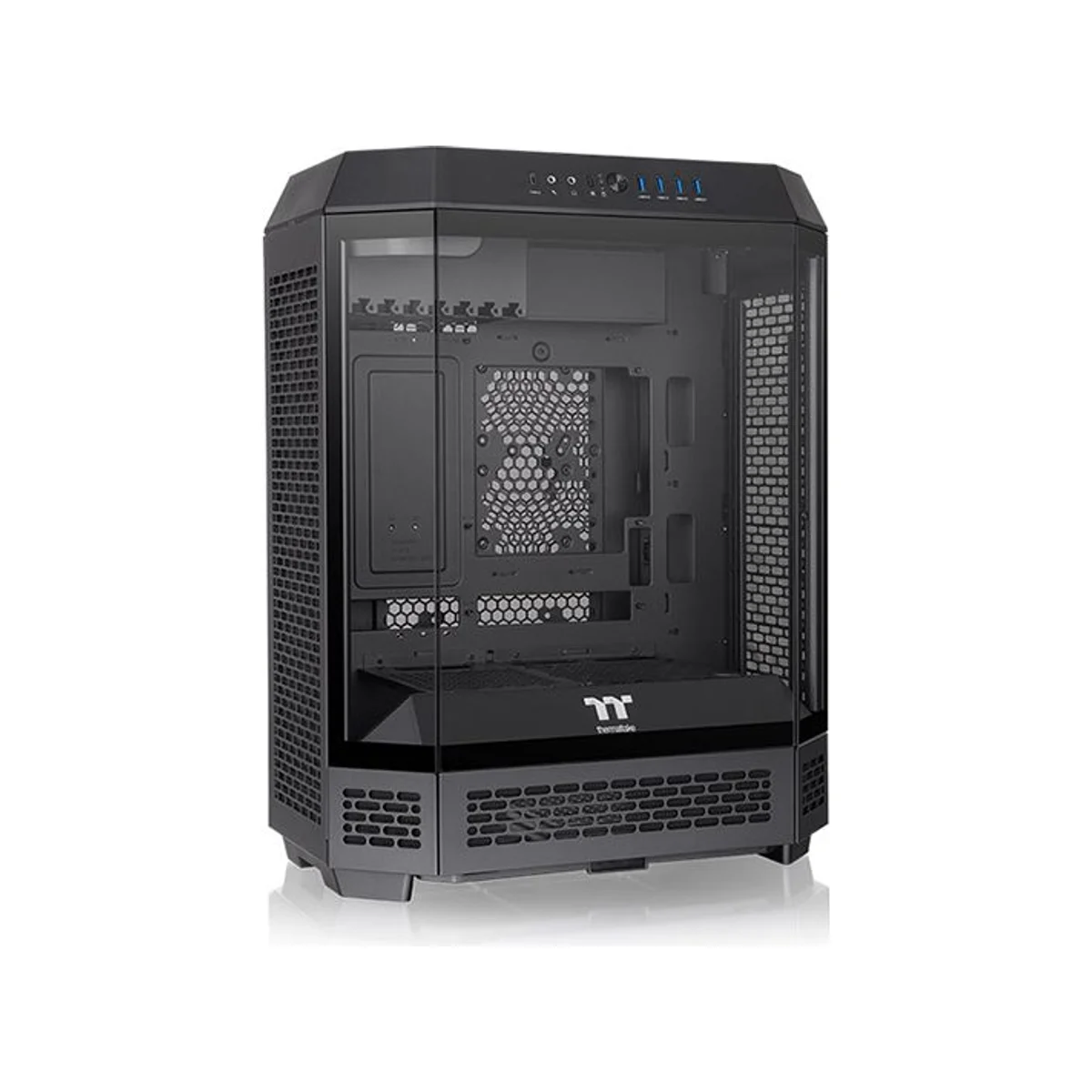 Thermaltake The Tower 600 Tempered Glass Mid-Tower Gaming Case - Black - CA-1Z1-00M1WN-00