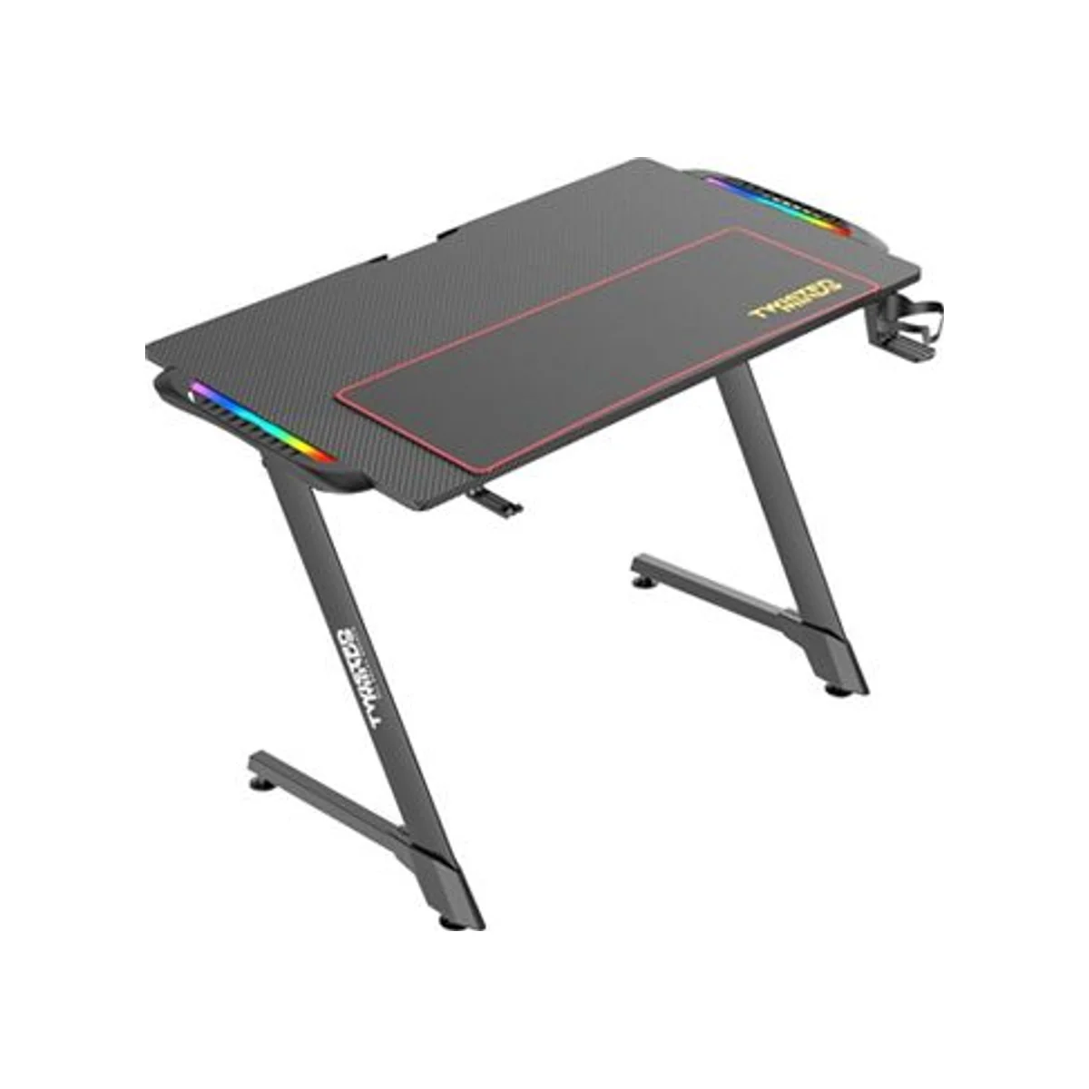 TWISTED MINDS Z Shaped RGB Carbon Fiber Gaming Desk - TM-Z-1060-RGB