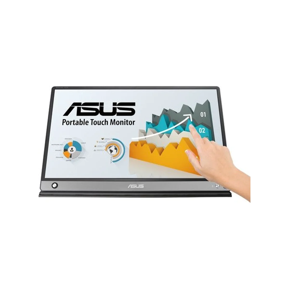 ASUS ZenScreen Touch MB16AMT 15.6-inch Full HD IPS 10-Point Touch Portable Monitor with Battery - 90LM04S0-B01170