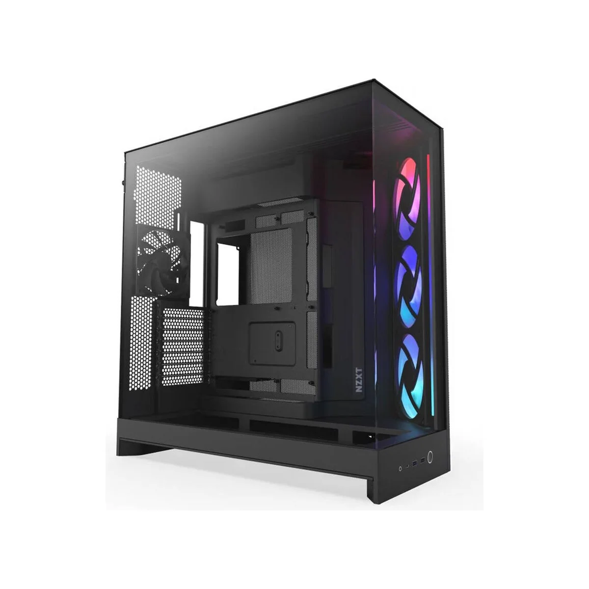 NZXT H9 Flow RGB (2025) Dual-Chamber Mid Tower Case - Black - CM-H92FB-R1