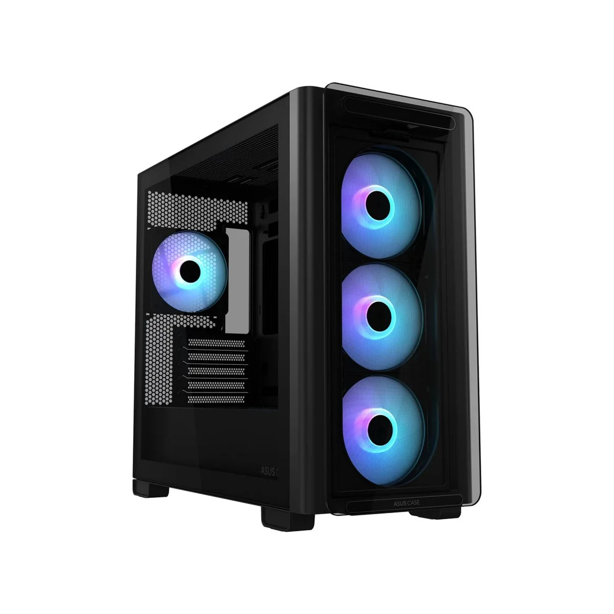 ASUS A23 PLUS Tempered Glass ARGB MicroATX Gaming Case - Black - 90DC00K0-B19010