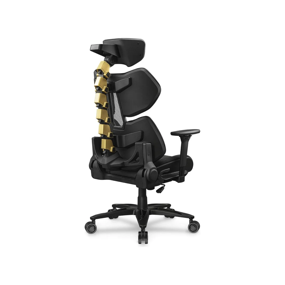 COUGAR Terminator Elite Gold Gaming Chair - Black (Max Height 200cm, 4D Armrest, Hyper-Dura Leatherette) - 3MTREGLB.0001 view 3