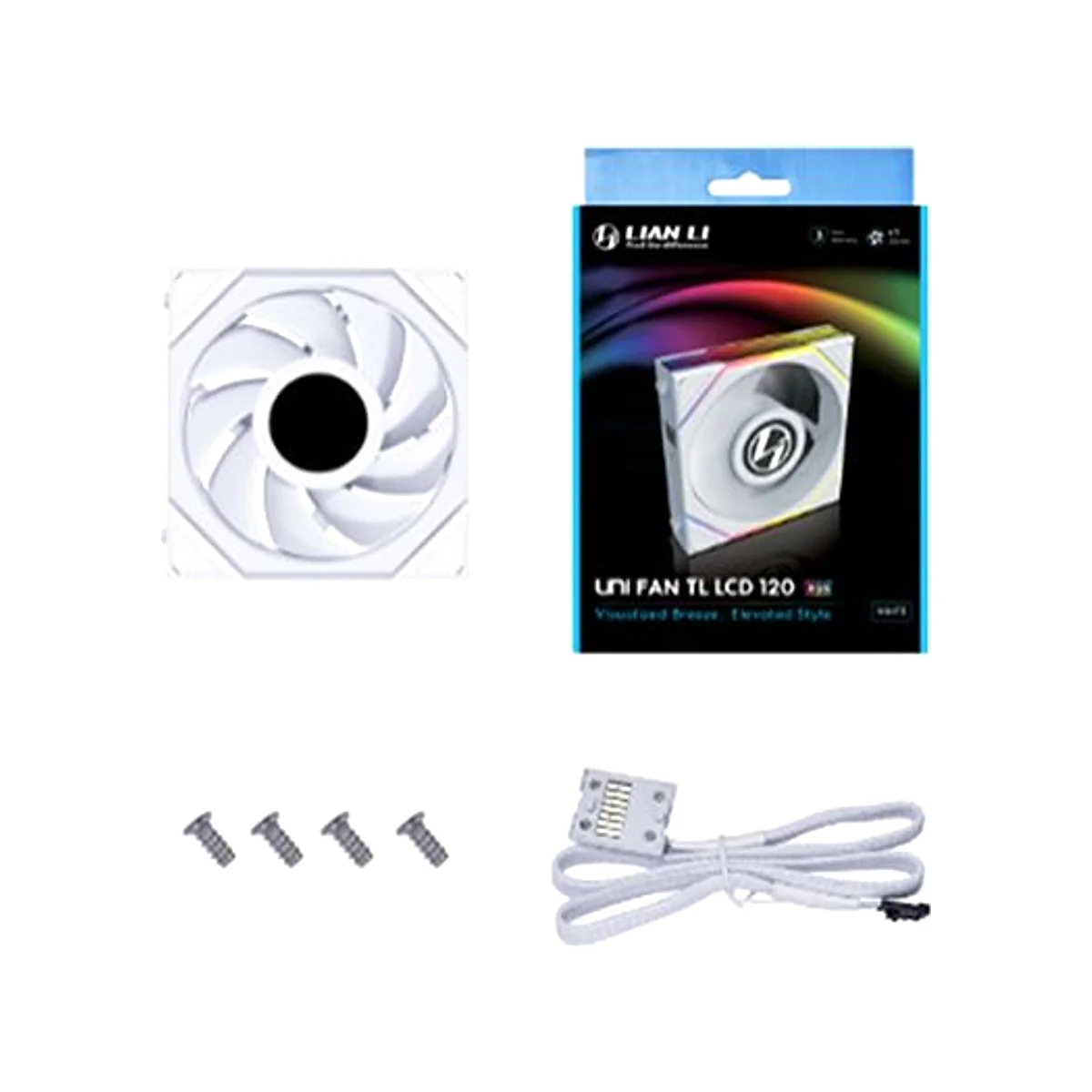 Lian Li UNI FAN TL120 LCD RGB Fan - White - G99.12TLLCD1W.00 view 3