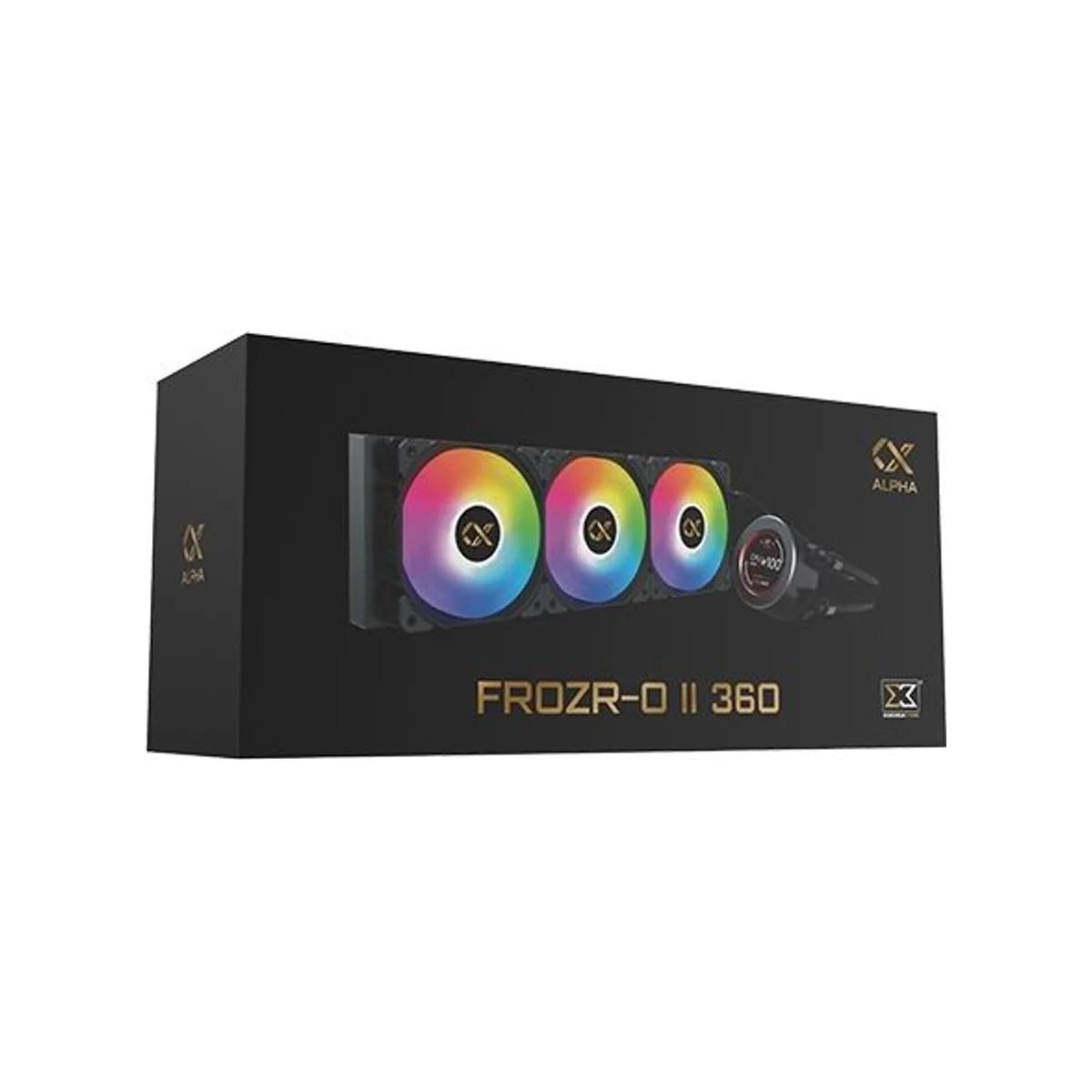 XIGMATEK Frozr-O II 360 AIO CPU Liquid Cooler - Black (Copper Cold Plate, Aluminum Radiator, 120mm PWM Fans, LGA 1700/AM5 Support) - EN40443