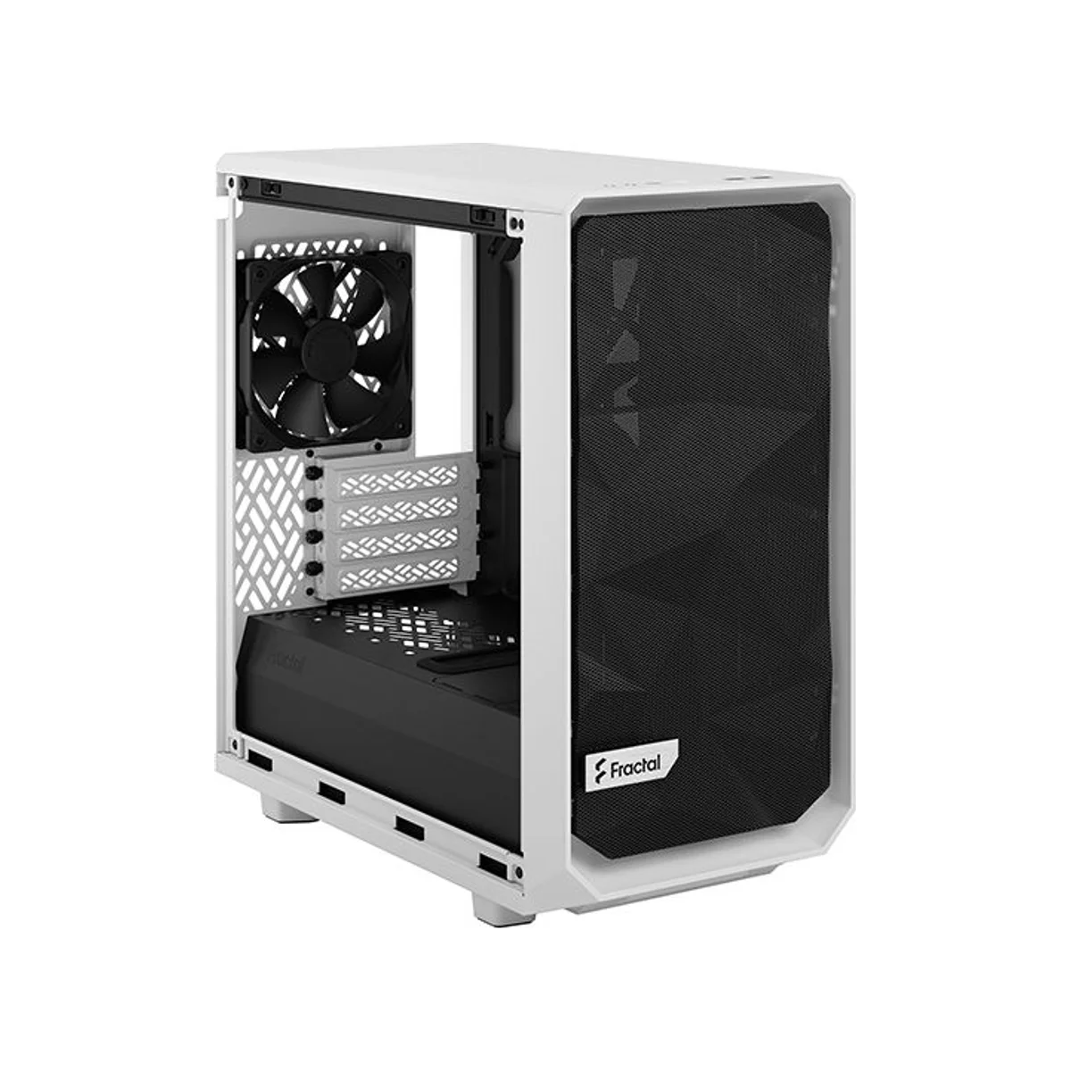 Fractal Meshify 2 Mini White TG clear tint Micro ATX Mid Tower Case (White, mATX, Up to 7 Fans, Tempered Glass) - FD-C-MES2M-02 view 5